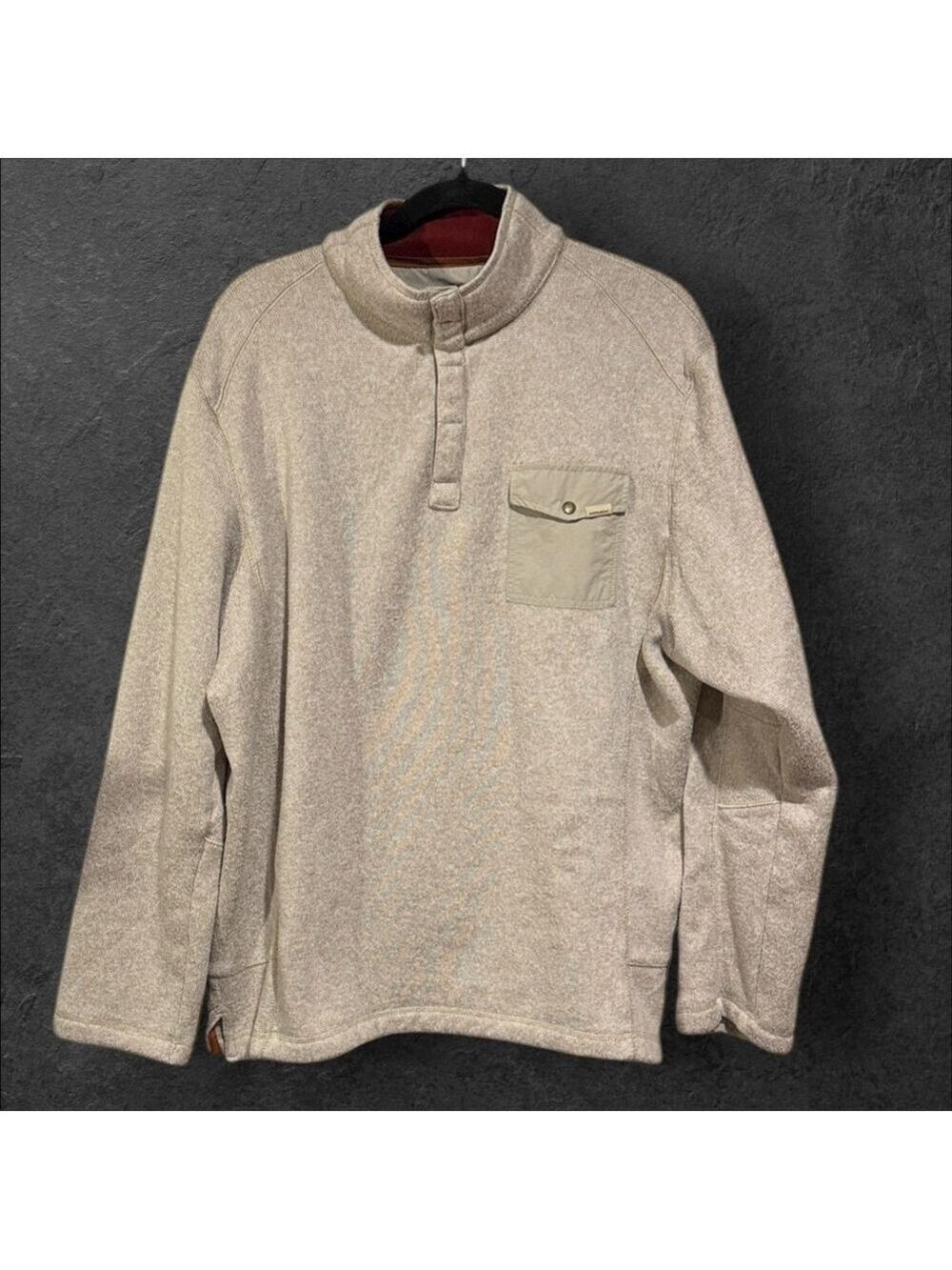Woolrich Mens Pullover Cream Tan XL